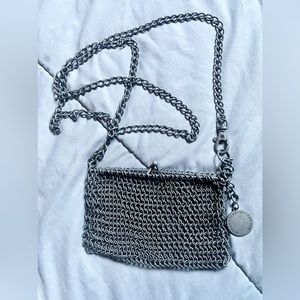Stella McCartney X H&M 2005 Chainmaille silver bag with crossbody strap